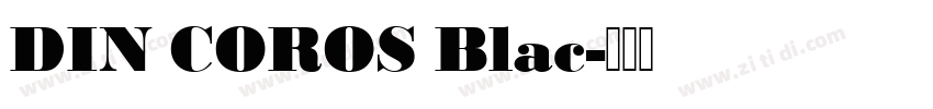 DIN COROS Blac字体转换
